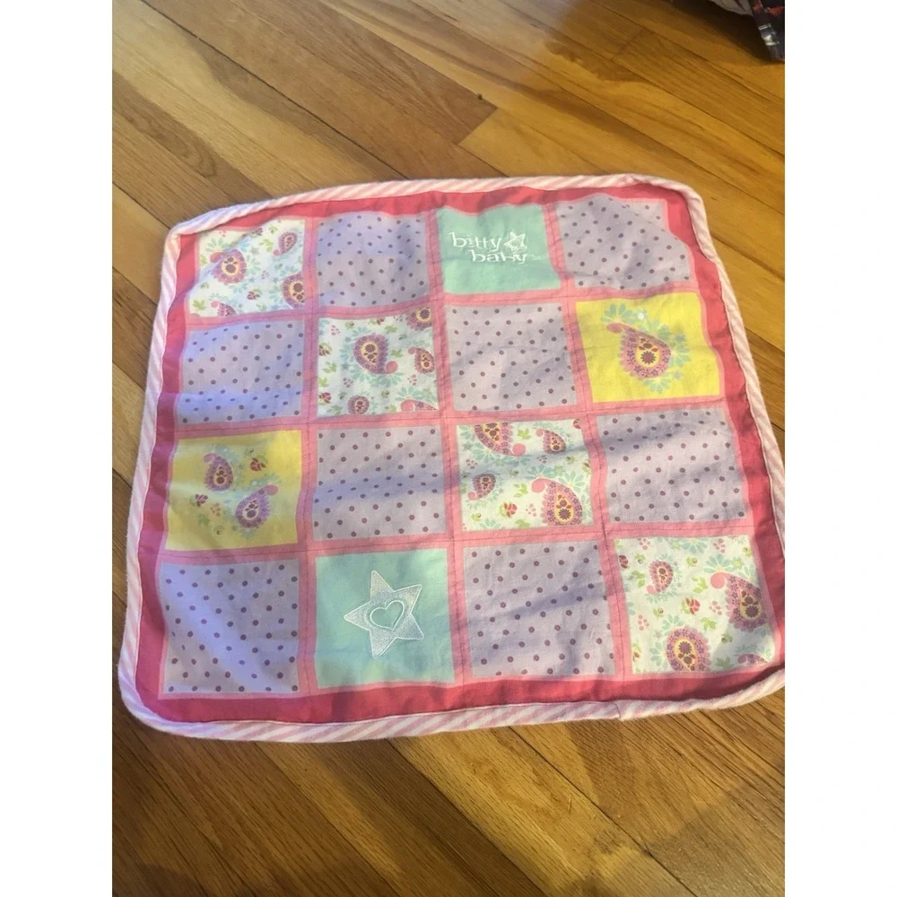 American Girl Bitty Baby Patchwork Paisley Doll Blanket Replacement Polka Dot
